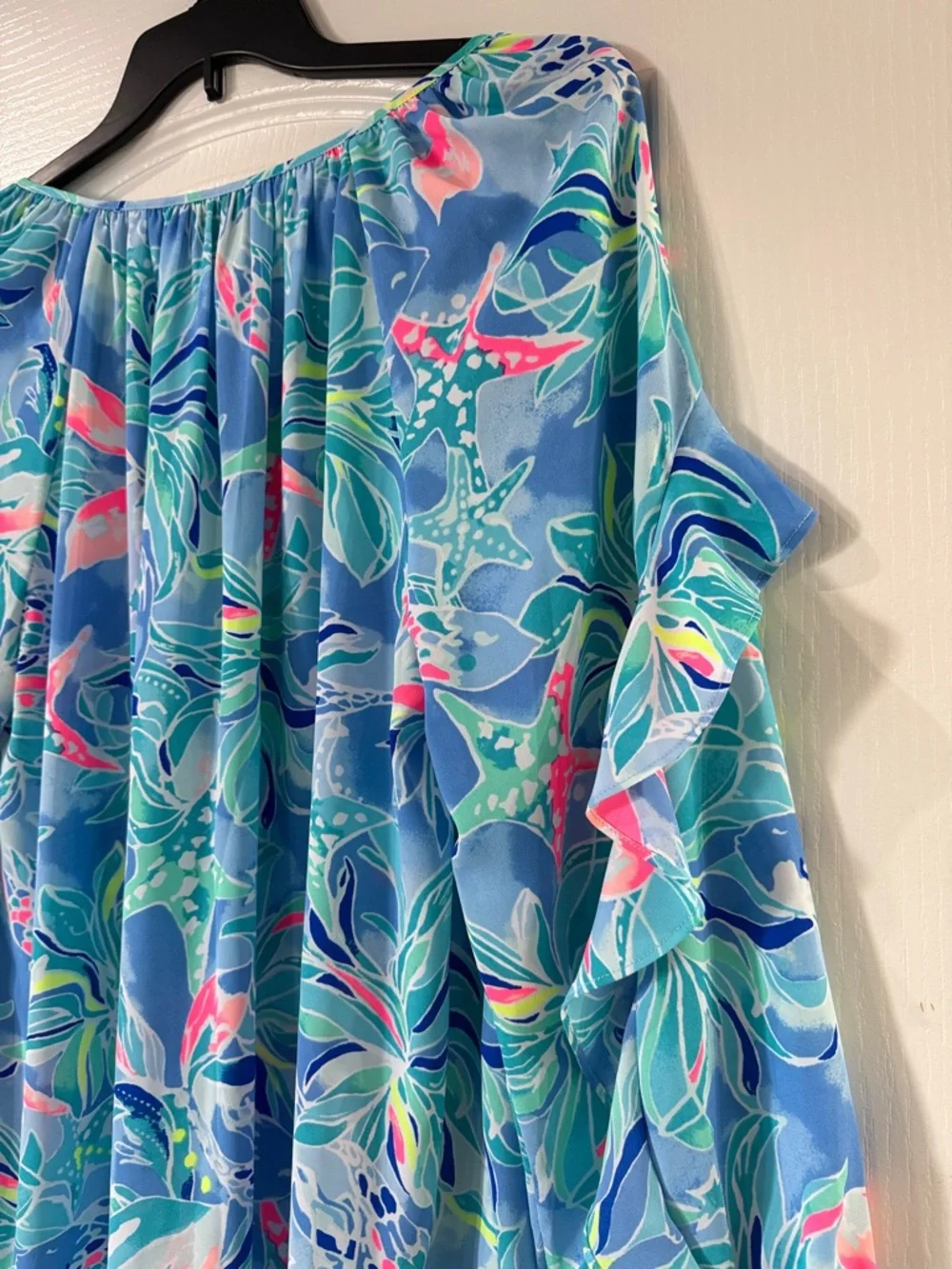 Lilly Pulitzer Elora Top Bennet Blue Celestial Seas Size Women's XL - Picture 7 of 7